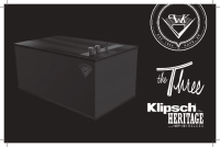 Klipsch The-Three - Owners Manual 